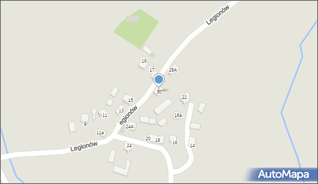 Myszków, Legionów, 30, mapa Myszków