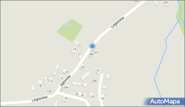 Myszków, Legionów, 32, mapa Myszków