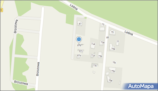 Myszkowice, Leśna, 67b, mapa Myszkowice