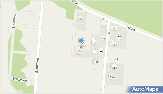 Myszkowice, Leśna, 67c, mapa Myszkowice