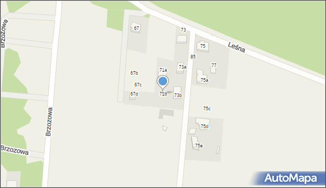 Myszkowice, Leśna, 71b, mapa Myszkowice