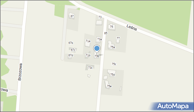 Myszkowice, Leśna, 73b, mapa Myszkowice