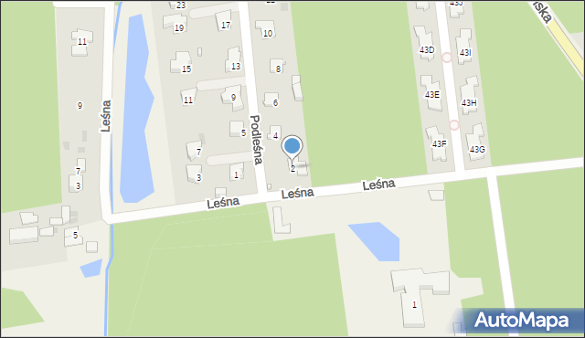 Nadarzyn, Leśna, 2, mapa Nadarzyn