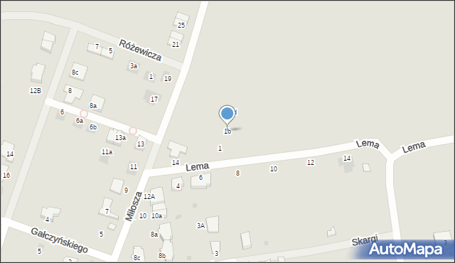 Namysłów, Lema Stanisława, 1b, mapa Namysłów