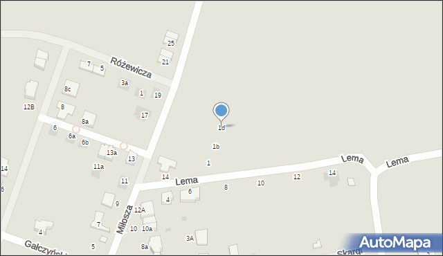 Namysłów, Lema Stanisława, 1d, mapa Namysłów