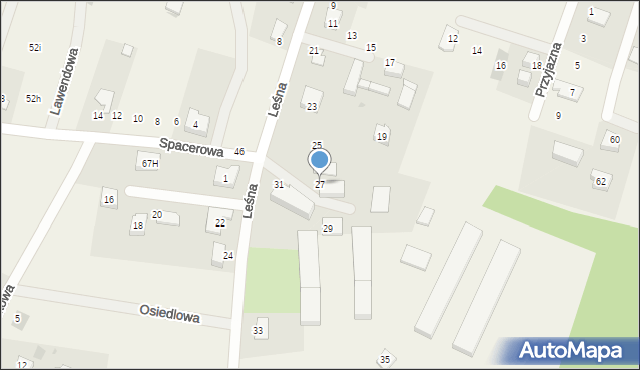 Nieciszów, Leśna, 27, mapa Nieciszów