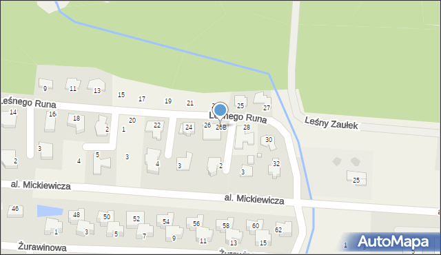 Niemcz, Leśnego Runa, 26B, mapa Niemcz