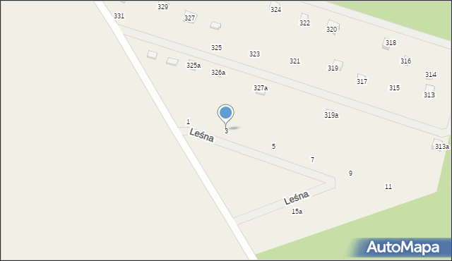 Niesiołowice, Leśna, 3, mapa Niesiołowice