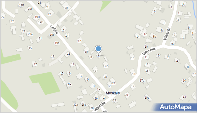 Nisko, Leśna, 6, mapa Nisko
