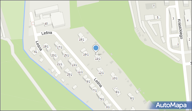 Nowa Dęba, Leśna, 14/2, mapa Nowa Dęba