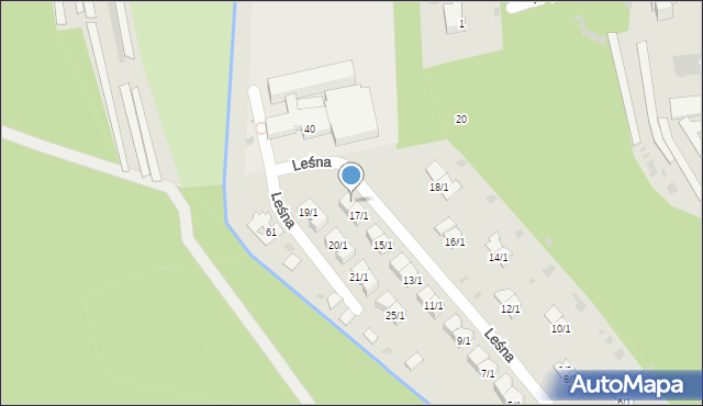 Nowa Dęba, Leśna, 17/2, mapa Nowa Dęba