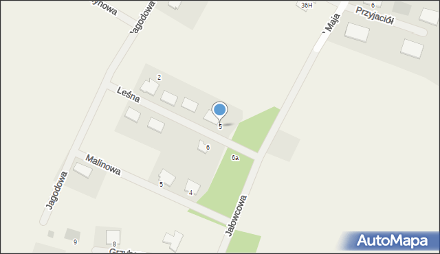 Nowa Kopernia, Leśna, 5, mapa Nowa Kopernia