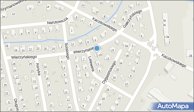 Nowa Sól, Lelewela, 1, mapa Nowa Sól