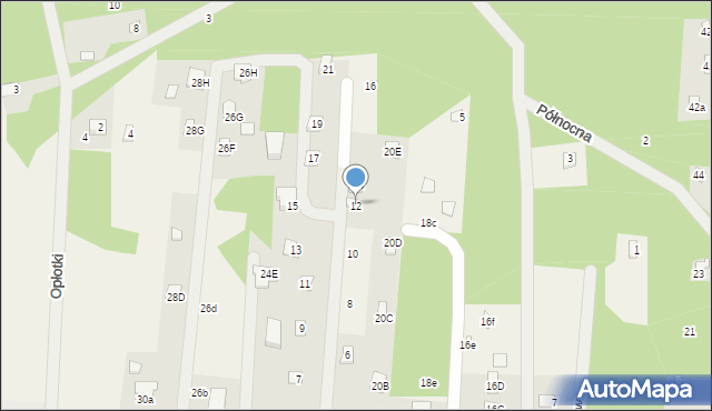 Nowa Wieś, Letniskowa, 12, mapa Nowa Wieś