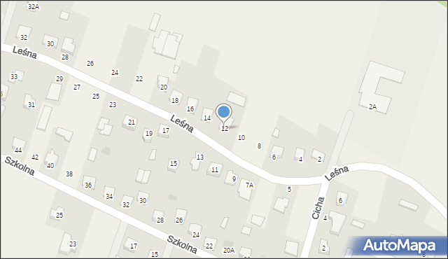 Nowa Wieś, Leśna, 12, mapa Nowa Wieś