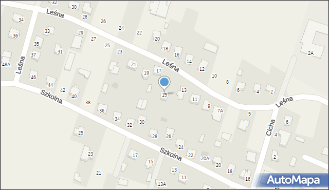 Nowa Wieś, Leśna, 15, mapa Nowa Wieś