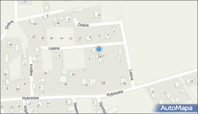 Nowa Wieś, Leśna, 1A, mapa Nowa Wieś