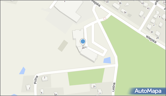 Nowa Wieś Rzeczna, Leśna, 1A, mapa Nowa Wieś Rzeczna