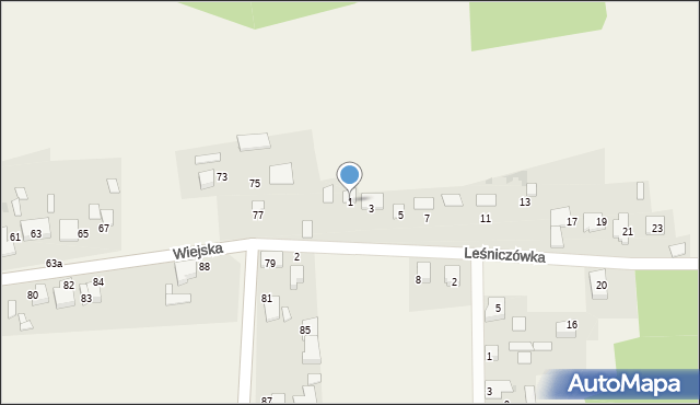 Nowa Wieś Tworoska, Leśniczówka, 1, mapa Nowa Wieś Tworoska