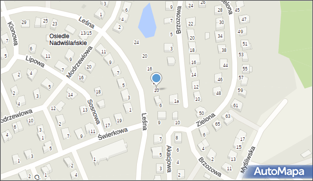 Nowe, Leśna, 10, mapa Nowe