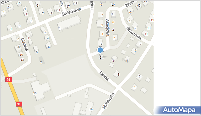 Nowe, Leśna, 2, mapa Nowe