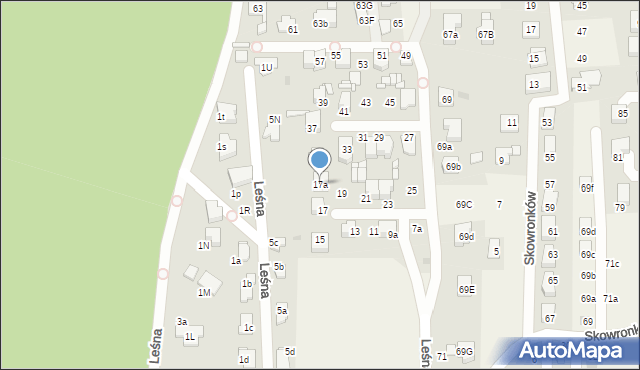 Nowe Chechło, Leśna, 17a, mapa Nowe Chechło