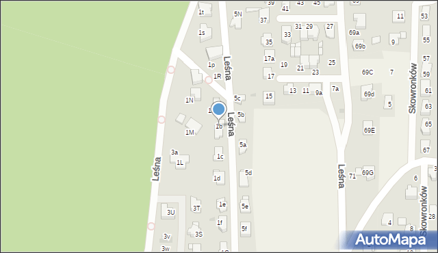 Nowe Chechło, Leśna, 1b, mapa Nowe Chechło