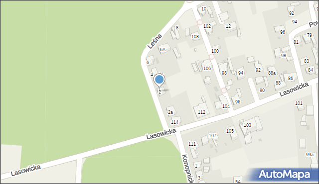 Nowe Chechło, Leśna, 2, mapa Nowe Chechło