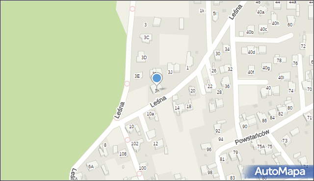 Nowe Chechło, Leśna, 3h, mapa Nowe Chechło