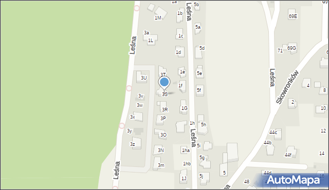 Nowe Chechło, Leśna, 3S, mapa Nowe Chechło