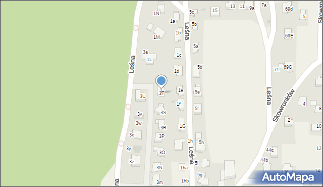 Nowe Chechło, Leśna, 3T, mapa Nowe Chechło