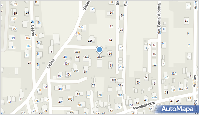 Nowe Chechło, Leśna, 44e, mapa Nowe Chechło