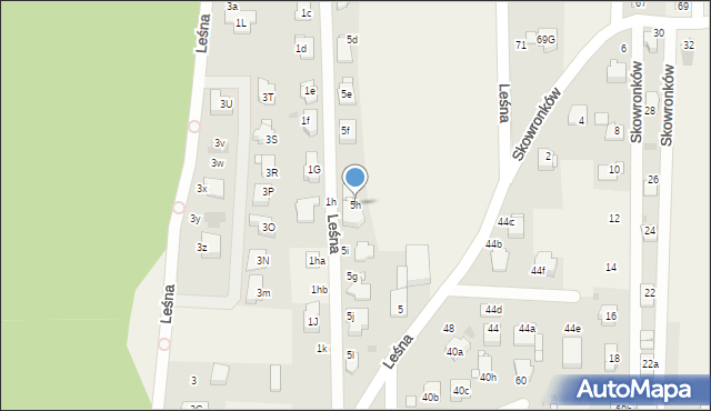 Nowe Chechło, Leśna, 5h, mapa Nowe Chechło