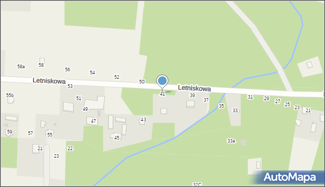 Nowe Chrusty, Letniskowa, 41, mapa Nowe Chrusty