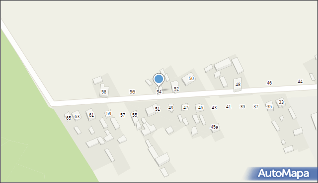 Nowe Gajęcice, Leśna, 54, mapa Nowe Gajęcice