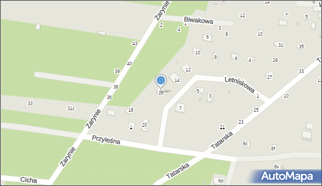 Nowe Miasto, Letniskowa, 16, mapa Nowe Miasto
