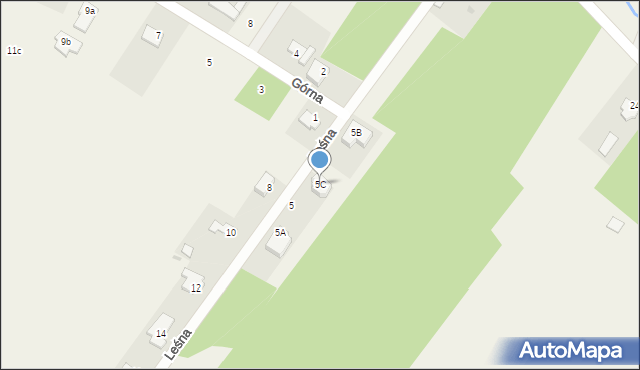 Nowe Opole, Leśna, 5C, mapa Nowe Opole