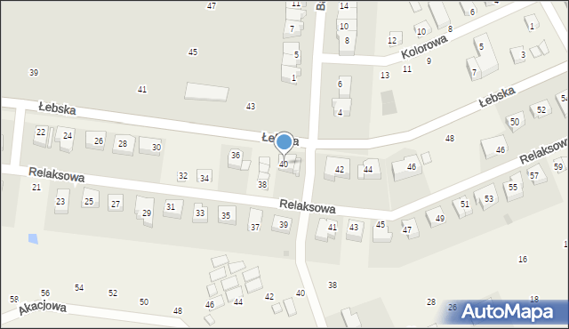 Nowęcin, Łebska, 40, mapa Nowęcin