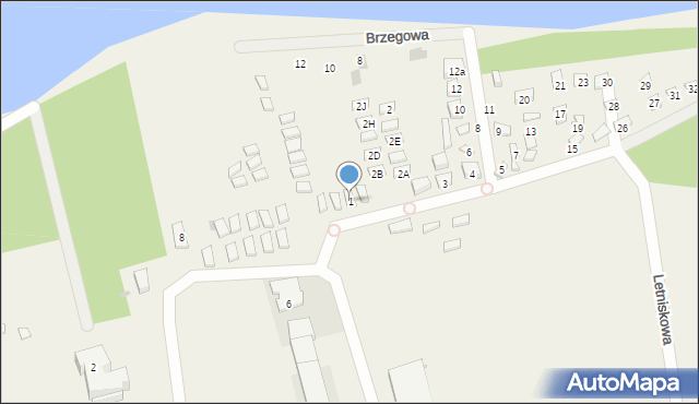 Nowęcin, Letniskowa, 1, mapa Nowęcin