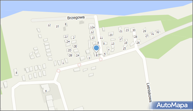 Nowęcin, Letniskowa, 4, mapa Nowęcin