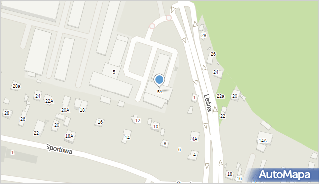 Nowy Dwór Mazowiecki, Leśna, 5A, mapa Nowy Dwór Mazowiecki