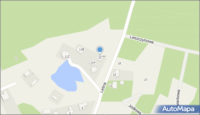 Nowy Dwór Wejherowski, Leśna, 11, mapa Nowy Dwór Wejherowski