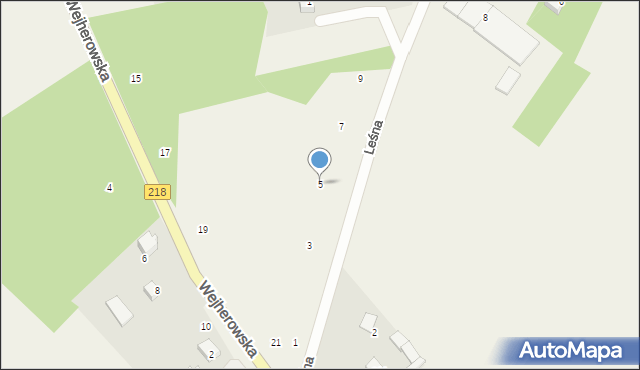 Nowy Dwór Wejherowski, Leśna, 5, mapa Nowy Dwór Wejherowski