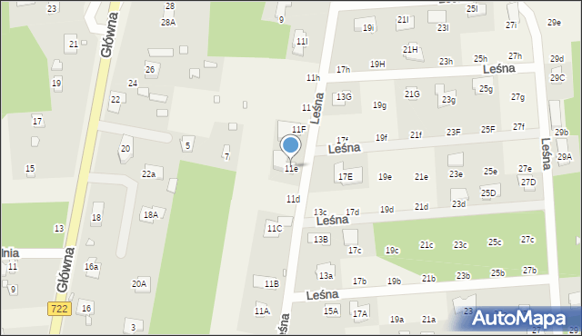 Nowy Prażmów, Leśna, 11e, mapa Nowy Prażmów