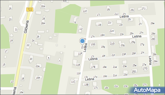 Nowy Prażmów, Leśna, 11G, mapa Nowy Prażmów