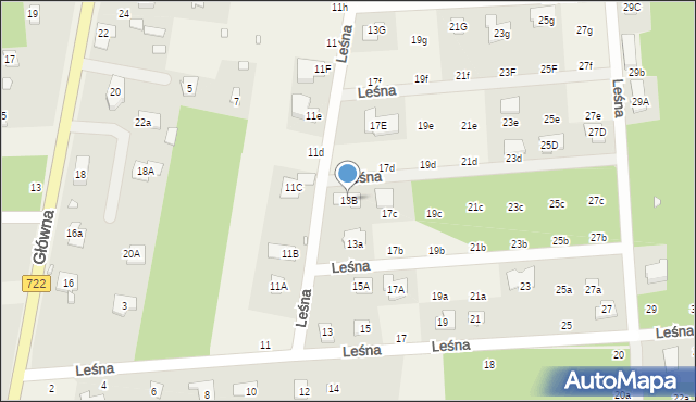 Nowy Prażmów, Leśna, 13B, mapa Nowy Prażmów