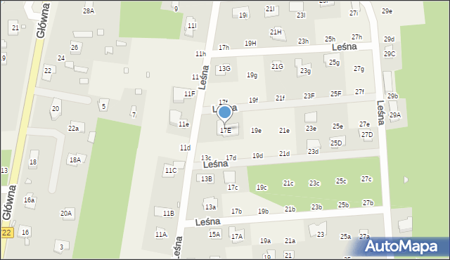 Nowy Prażmów, Leśna, 17E, mapa Nowy Prażmów
