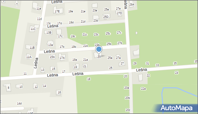 Nowy Prażmów, Leśna, 23, mapa Nowy Prażmów