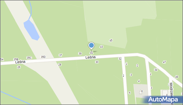 Nowy Prażmów, Leśna, 41, mapa Nowy Prażmów