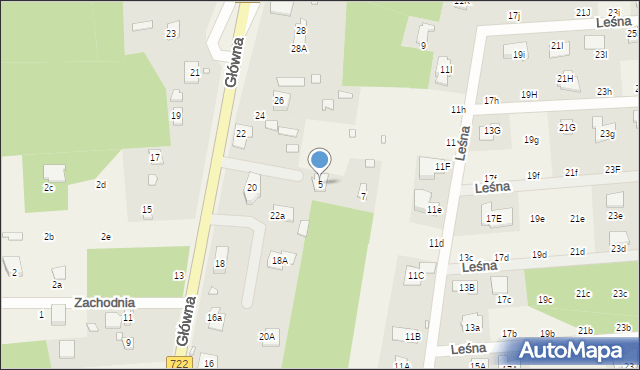 Nowy Prażmów, Leśna, 5, mapa Nowy Prażmów